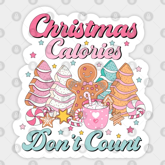 Christmas Calories Don't Count Sticker by Etopix